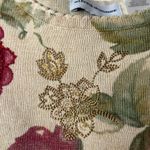 Alfred Dunner Women's S Beige Grape Print Short Sleeve Sweater Retrocore Artcore Photo 3