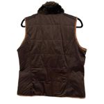 Chico's Snake Charmer Brinkley Ranch Vest Womens 2 L Brown Pockets Reversible Photo 5