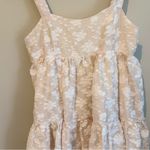 Moon River  Floral Applique Summer Dress Beige Size Small 1838 Photo 6
