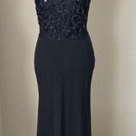 Enfocus Studio Enfoucs Studio Long Black Rose Sequin Dress Size 4 Photo 0
