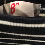 NWT 8 Seconds Korean Brand Stripe Mock Neck Tee M Black Size M Photo 1