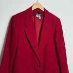 Sag Harbor NWOT  100% Wool Red‎ Blazer w/ Pockets Size 14 Photo 2