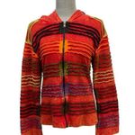 India Boutique Multi Color Women’s size M/L front zipper Rust hoodie Jacket Orange Size M Photo 0