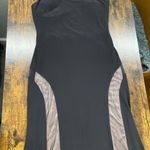 Nightway Black & Beige Cold Shoulder Gown Maxi Mermaid Dress SZ 6 Photo 4