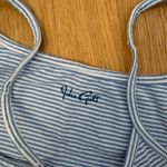 Brandy Melville Lorene Button Tank Blue & White Stripes Size Small Photo 5