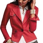 CAbi Little Red Jacket #3374 Tailored Ponte Knit Blazer Jacket Women’s Size 4 Photo 5