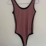 Pink & Black Bodysuit Tank Top Size M Photo 2