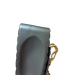 Silver and Gold Quilted Shoulder Bag with Chain Strap Photo 3