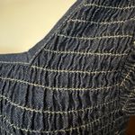 Vintage Deranged Smocked Stretch Denim Top Women's M Y2K 90s Baby Babydoll Blue Size M Photo 3