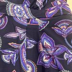 Lands' End  Swim top Tankini Womens Purple Paisley Razorback Built in Bra Size 8 Photo 3