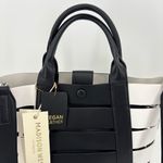 Madison West Tote Bag Black White Inner Pouch NWT Photo 1