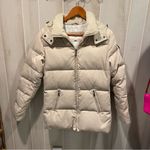 Liz Claiborne Vintage 90’s creamy coffee down puffer jacket fleece lined hood Photo 13