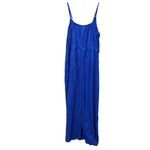 Torrid Blue Chiffon Pleated Sleeveless Wide Leg Jumpsuit Pockets Size 6X Photo 7