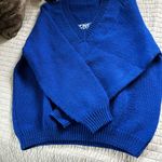 Handmade Vtg  knitted v neck electric blue Toronto blue jays sweater large XL​ Photo 7