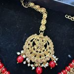Indian Pakistani complete wedding jewelry set Red Photo 2