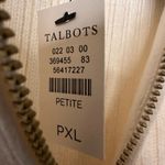 Talbots NEW  Cream Knit Ribbed Zip Mock Neck Sweater Vest Photo 4