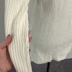 Venus  white/cream knit turtle neck oversized sweater Photo 4