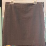 Loft  Grey Mini Skirt | Herringbone Pattern | Side Zip‎ | Size 10 Photo 0