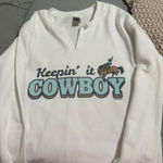 Keepin it cowboy sweatshirt White Photo 0