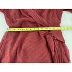 ASOS  Maxi Dress Size US 6 Red Chiffon Party Formal Metallic Pleated Wrap…​ Photo 9