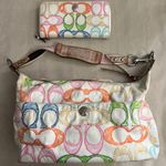 Coach 👜 Scribble Signature Multicolor Shoulder Bag & Wallet Set Photo 0