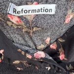 Reformation Alta Top in Romy Black Floral Puff Sleeve Whimsigoth Size XS Photo 1