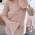 Gap Light Pink Flare Sleeve Mock Neck Sweater Photo 0