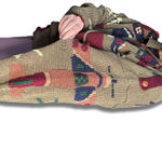 Vintage 80s Berek Hand Knit Pima Cotton Airplane Cardigan Oversized Military Green Size L Photo 13