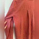 Eileen Fisher Sandwashed Tencel Stand Collar Top Shirt Blouse Chutney Size Small Photo 7