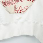 We11done Unisex Streetwear Graffiti Patch Graphic Crewneck Sweatshirt Size S White Photo 5