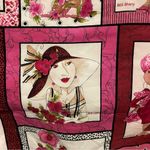 Handmade Adorable quilted ladies with flowers possibly  shopper tote motivation Photo 5