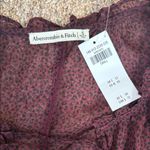 Abercrombie & Fitch Women's SheerBurgundy Long Sleeve Top Photo 1