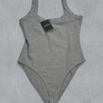 Forever 21 NWT  Bodysuit L Womens Grey Knit Sleeveless Contour Sculpt Photo 0