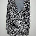 Victoria's Secret Victoria’s Secret Zebra long Sleeve Sheer button up 90s Top No Size tag medium Photo 0