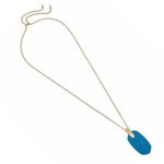 Kendra Scott  Gold Inez Blue Agate Pendant Necklace Adjustable Photo 6