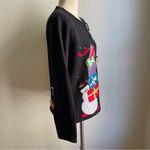 Tiara International Vintage Christmas Cardigan Sweater Zip Beaded Gifts Large Photo 4