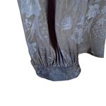 Banana Republic  navy blue floral long sleeve tie front v-neck pullover blouse SP Photo 6