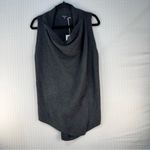 Splendid  Charcoal Gray Cotton Wool Blend Cardigan Sweater Vest Women Size Small Photo 5