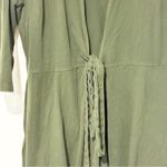 Eshakti  Green Shawl Collar Cotton Jersey Wrap Dress Size Large Photo 2