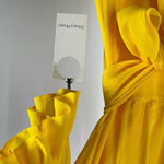 Privacy Please NWT  Chiffon Asymmetric Maci Dress in Yellow Size Small‎ Photo 8