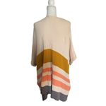 By Together Color Block Long Open Cardigan Short Sleeve Sweater M/L Photo 4