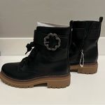 Sam & Libby  Vegan Leather Combat boots, lace up/Zipper, black, size 8.5 US, NWOT Photo 3