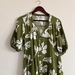 Sonoma  Olive Floral Midi Dress Size PM Photo 1