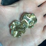 Coro Vintage Signed Gold Brush Tone Linked Twirled Leaves Necklace & earrings Photo 3