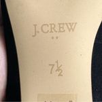 J.Crew  Women’s Size 7.5 Black Suede Bryn Glitter Block Slip On Round Toe Heels Photo 9