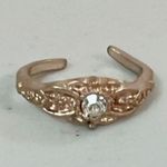 Gold Floral Diamond Adjustable Toe Ring Jewelry 🌼✨ Photo 0