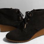 Dr. Scholls black faux suede wedge ankle booties Photo 6