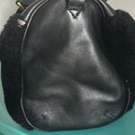 UGG  Sheep Skin Black Top Zip Handbag with Attached Crossbody Strap Photo 6