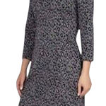 Talbots  Leopard Print Ponte Knit Back Zip Sheath‎ Dress Size 12 Career Office Photo 0