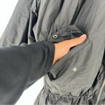 Lucky Brand  Missy Black‎ Windbreaker Jacket Drawcord Waist Packable Hood Size M Photo 5
